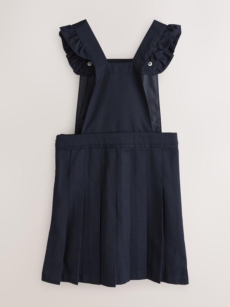 Темно-синий - Clarks Frill Shoulder Pleated School Pinafore Dress - Изображение 2 4 Темно-синий - Clarks Frill Shoulder Pleated School Pinafore Dress - Изображение 2 4