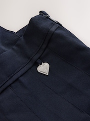 Темно-синий - Clarks Frill Shoulder Pleated School Pinafore Dress - Изображение 3 4