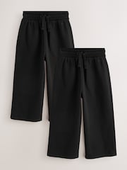 Clarks Black Wide Leg Sweat Joggers 2 Pack - Image 1 of 6