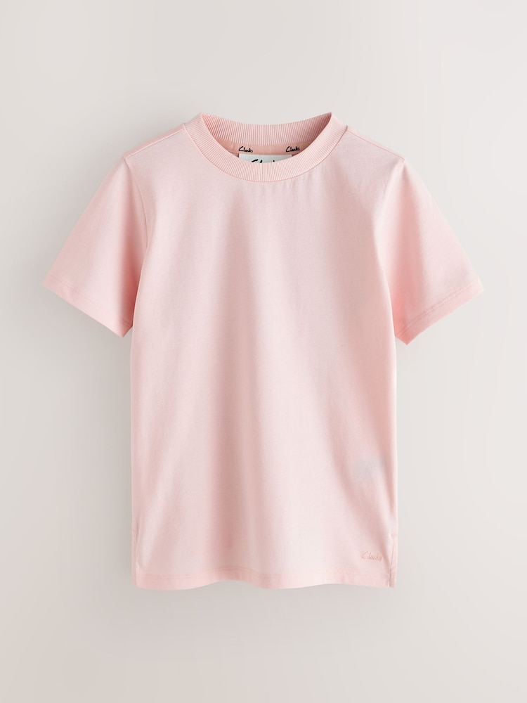 Clarks Pink Relaxed Fit T-Shirts 2 Pack - Image 2 of 6 Clarks Pink Relaxed Fit T-Shirts 2 Pack - Image 2 of 6