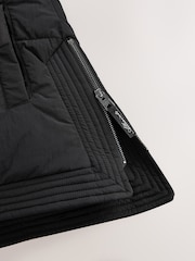 smALLSAINTS Black Longline Logo Padded Coat - Image 18 of 20
