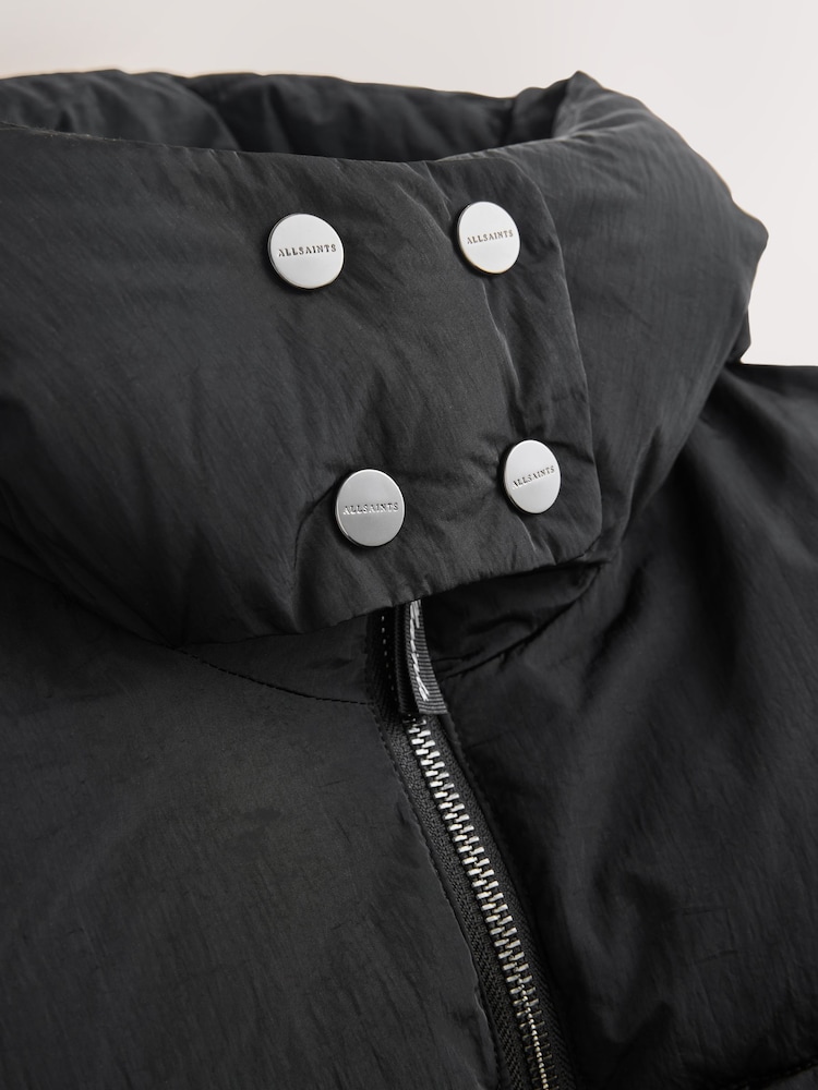 smALLSAINTS Black Longline Logo Padded Coat - Image 20 of 20 smALLSAINTS Black Longline Logo Padded Coat - Image 20 of 20
