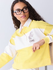 Yellow Stripe Bugs Bunny Official License Rugby Polo Top - Image 1 of 8