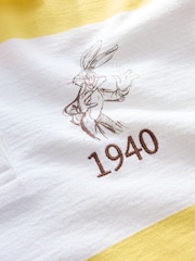 Yellow Stripe Bugs Bunny Official License Rugby Polo Top - Image 7 of 8