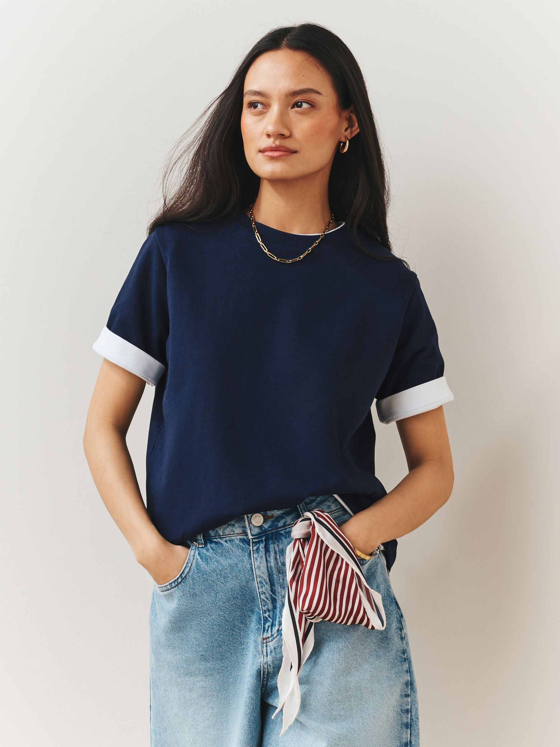 トップス MASSES T-SHIRT L/S FLAME3 NAVY Buy Blue/Red/White Heavyweight Basic T-Shirts 3 Pack from Next
