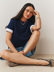 أزرق/أحمر/أبيض - حزمة من 3 تيشرتات أساسية ثقيلة - صورة 3 من 11