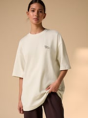 Ecru Oversized Licence Graphic T-Shirt - Image 2 of 9