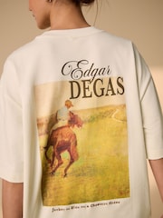 Ecru Oversized Licence Graphic T-Shirt - Image 3 of 9