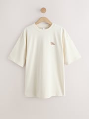 Ecru Oversized Licence Graphic T-Shirt - Image 7 of 9