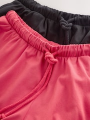 Red/Black Drawstring Jersey Shorts - Image 4 of 7