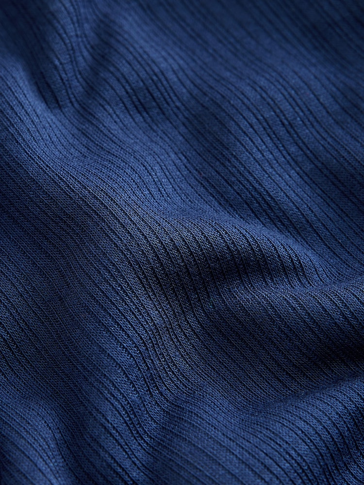 海軍藍/白 - Sheer Layered Vest 2 In 1 Top - 圖片 7/7