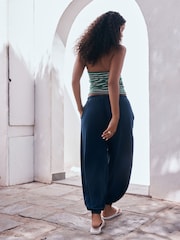 Indigo Blue Washed Blue Jersey Balloon Trousers - Image 3 of 8