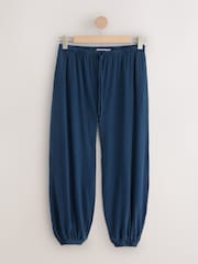 Indigo Blue Washed Blue Jersey Balloon Trousers - Image 6 of 8