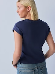 Navy Blue Gola Official License V-Neck Short Sleeve Interlock T-Shirt - Image 4 of 8