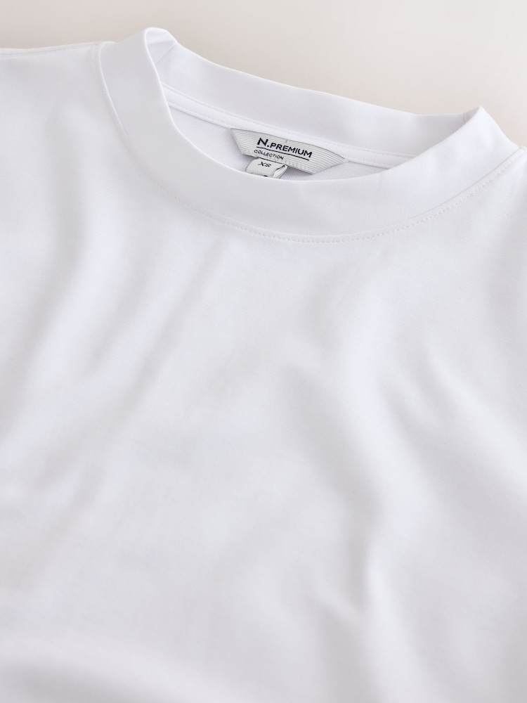 White N. Premium Luxe Supima Crew Neck T-Shirt - Image 9 of 9 White N. Premium Luxe Supima Crew Neck T-Shirt - Image 9 of 9