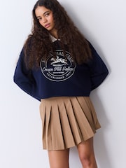 Neutral Pleated Mini Tennis Skirt - Image 1 of 8