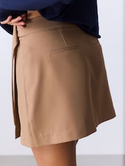 Neutral Pleated Mini Tennis Skirt - Image 3 of 8