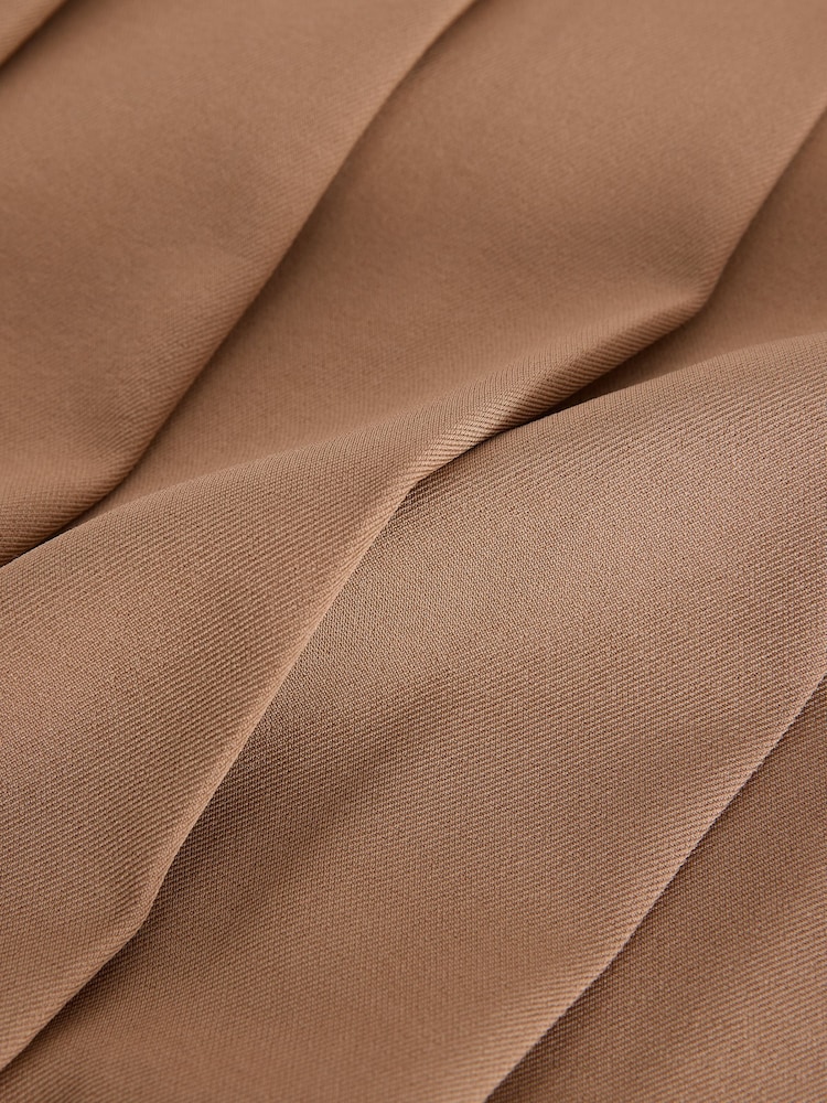 Neutral Pleated Mini Tennis Skirt - Image 8 of 8