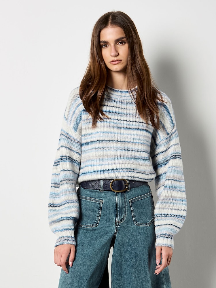 Apricot Blue Multicoloured Stripe Jumper - Image 2 of 4 Apricot Blue Multicoloured Stripe Jumper - Image 2 of 4