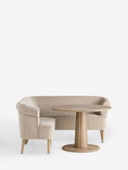 Relaxed Chenille Light Natural Ashford Corner Bench and Table Set - Image 12 of 14
