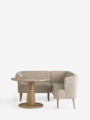 Relaxed Chenille Light Natural Ashford Corner Bench and Table Set - Image 13 of 14