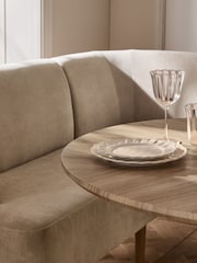 Relaxed Chenille Light Natural Ashford Corner Bench and Table Set - Image 7 of 14