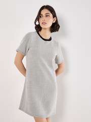 Apricot Black Chevron Contrast T-Shirt Dress - Image 2 of 4