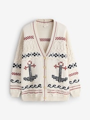 Светло-бежевый - Кардиган с якорем Laura Ashley Homespun - Изображение 9 11