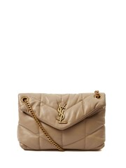 Saint Laurent Taupe Puffer Small Pre-Loved Brown Shoulder Bag - Image 1 of 7