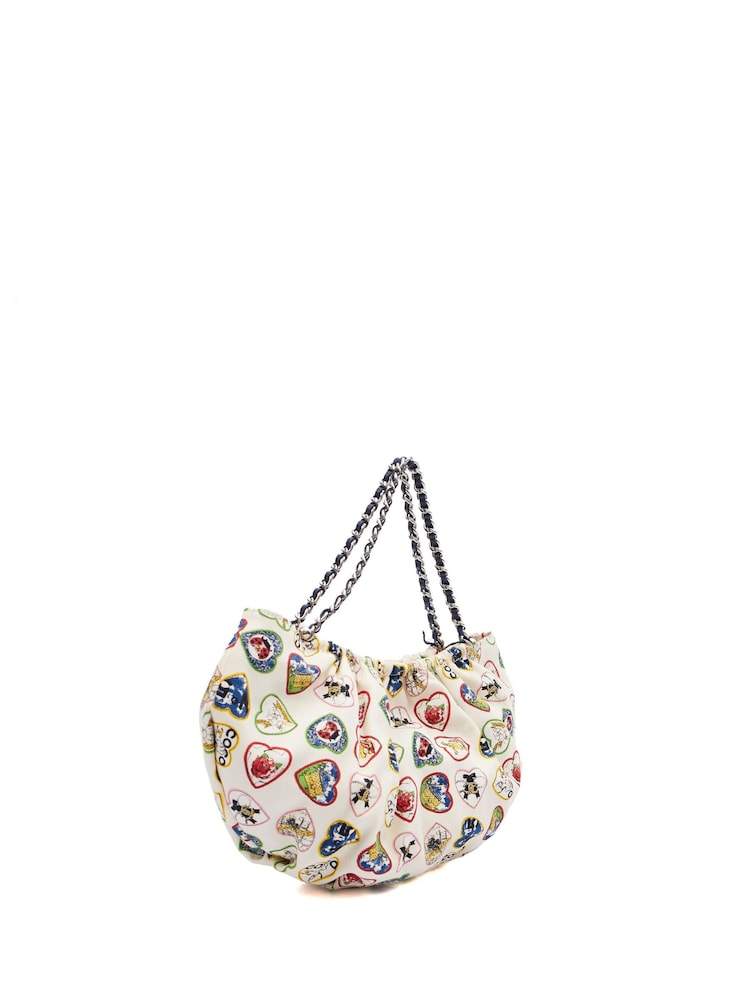Chanel Multi Valentine Chain Hobo Small Shoulder White Bag - Image 2 of 7