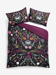 Black Whimsical Pumpkin Halloween Duvet Cover and Pillowcase Set - Image 4 of 4