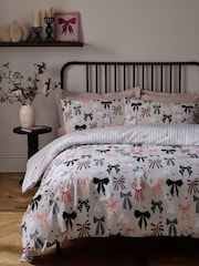 Natural Bows Halloween Reversible Duvet Cover and Pillowcase Set - Image 1 of 4