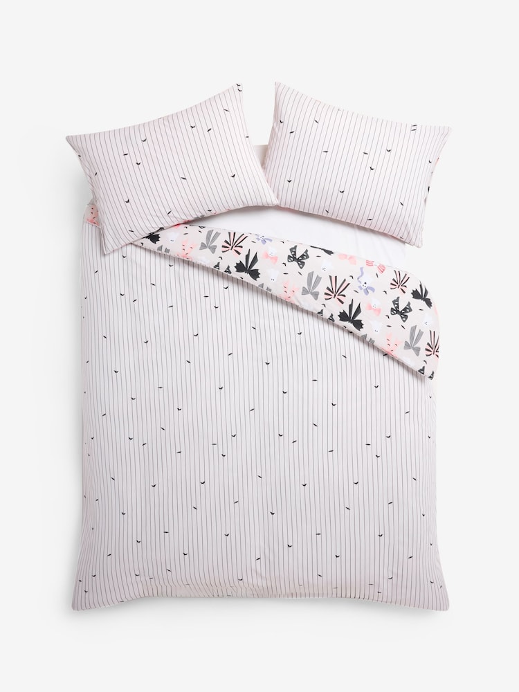 Natural Bows Halloween Reversible Duvet Cover and Pillowcase Set - Image 6 of 6 Natural Bows Halloween Reversible Duvet Cover and Pillowcase Set - Image 6 of 6