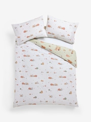 2 Pack Natural/Green Autumn Pumpkin Hamish Duvet Cover and Pillowcase Set - Image 9 of 12