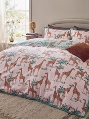Giraffe Reversible Duvet Cover and Pillowcase Set - תמונה 1 מתוך 7