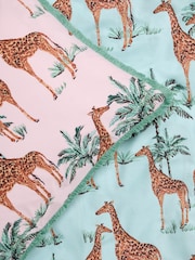 Giraffe Reversible Duvet Cover and Pillowcase Set - תמונה 5 מתוך 7