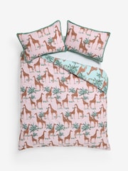 Giraffe Reversible Duvet Cover and Pillowcase Set - תמונה 6 מתוך 7