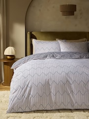 Grey Stripe Chevron Reversible Bed Set - Image 1 of 6