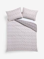 Grey Stripe Chevron Reversible Bed Set - Image 5 of 6