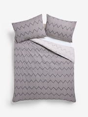Grey Stripe Chevron Reversible Bed Set - Image 6 of 6