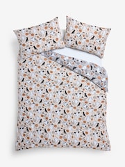 Grey/Natural Ghost Halloween Reversible Duvet Cover and Pillowcase Set - Image 4 of 6