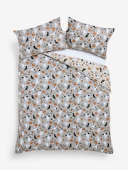 Grey/Natural Ghost Halloween Reversible Duvet Cover and Pillowcase Set - Image 5 of 6