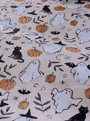 Grey/Natural Ghost Halloween Reversible Duvet Cover and Pillowcase Set - Image 6 of 6