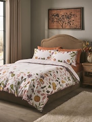 Natural Autumn Floral Reversible Duvet Cover and Pillowcase Set - Image 1 of 6