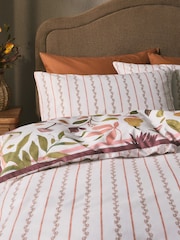 Natural Autumn Floral Reversible Duvet Cover and Pillowcase Set - Image 4 of 6