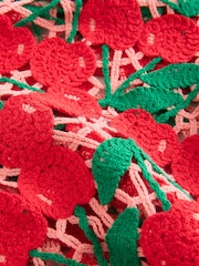 Cereja vermelha - Cotton Rich Crochet Long Sleeve Off The Shoulder Jumper - Imagem 9 de 9