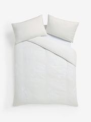 White Pumpkin Tufted Brushed Cotton Duvet Cover and Pillowcase Set - Image 3 of 4