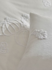 White Pumpkin Tufted Brushed Cotton Duvet Cover and Pillowcase Set - Image 4 of 4