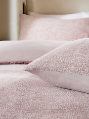 Pink Chenille Jacquard Duvet Cover and Pillowcase Set - Image 3 of 4