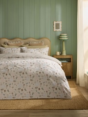Natural Bedtime Icons Brushed Cotton Duvet Cover and Pillowcase Set - Image 1 of 6